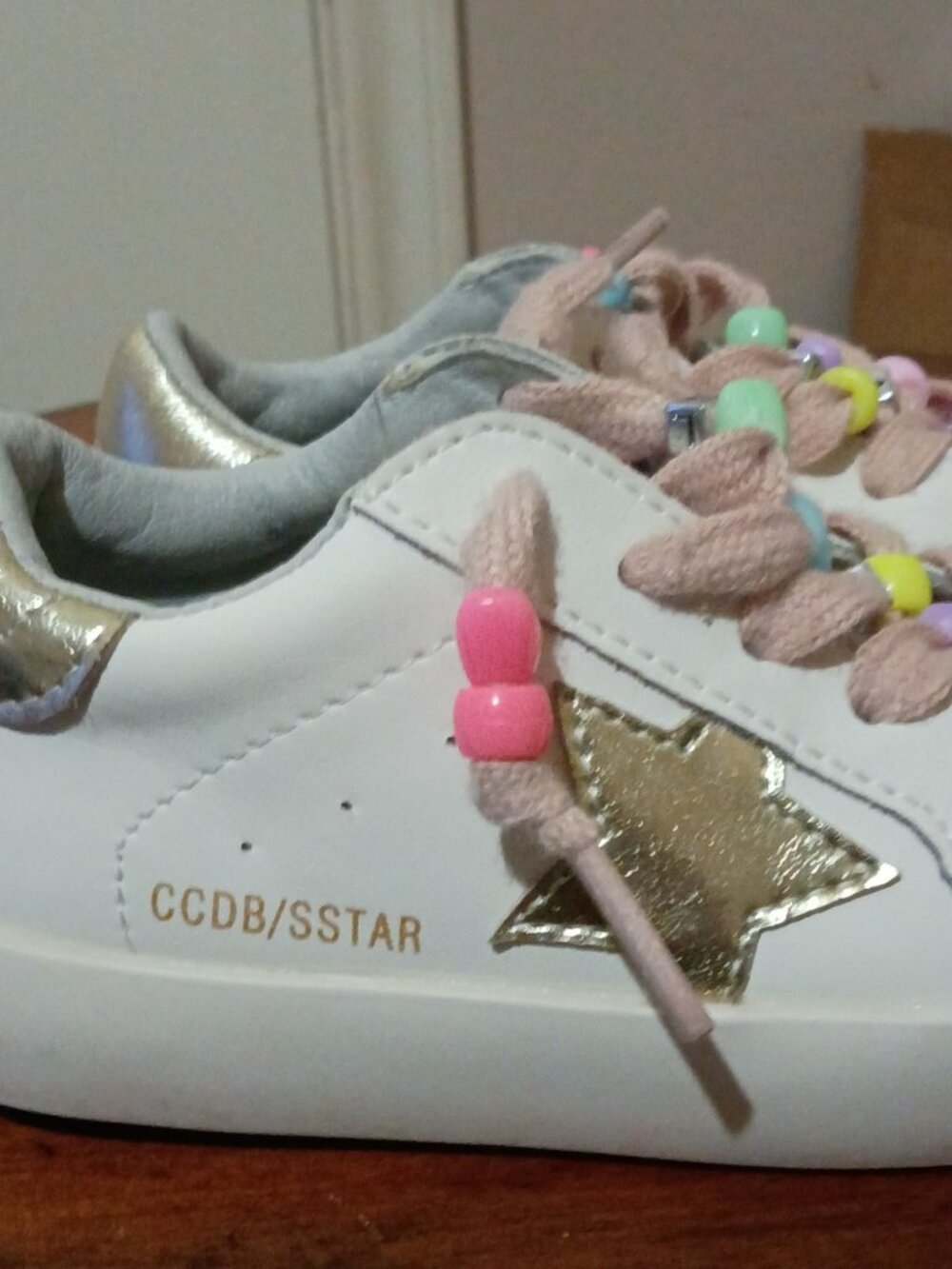 Golden Goose GGDB Kids Super-Star Sneakers Star Sz 17.5-25 Toddler Shoes White - Picture 5 of 16